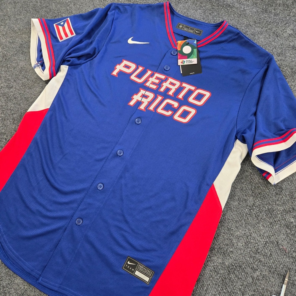 Nike Men's Puerto Rico 2026 World Baseball Classic Road Stadium Jersey  L NWT